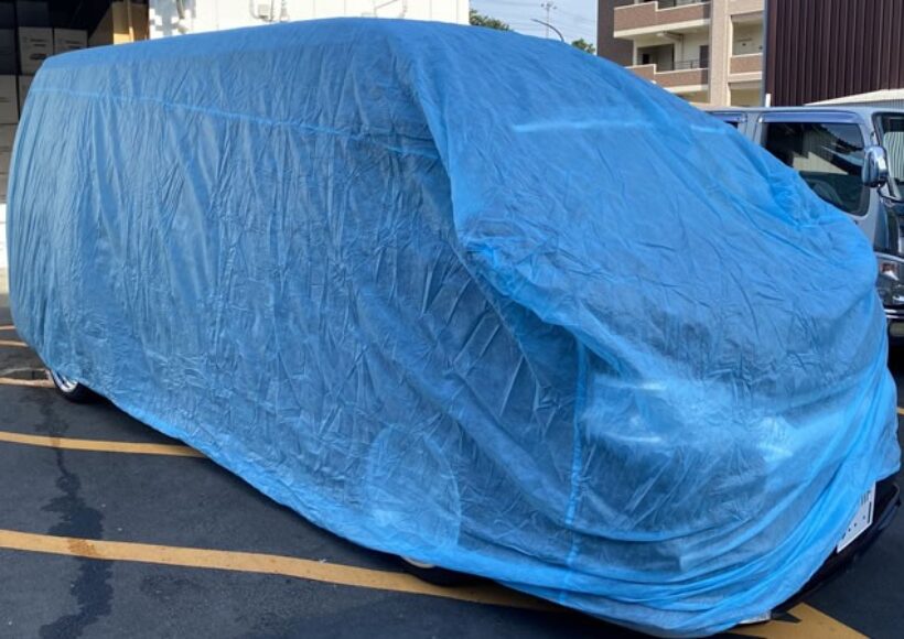 不織布製特大自動車用カバー 世界初！ボディにやさしい不織布を採用
